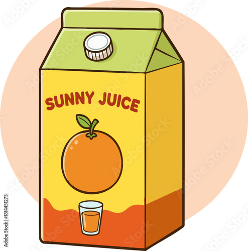vector illustration of juice box