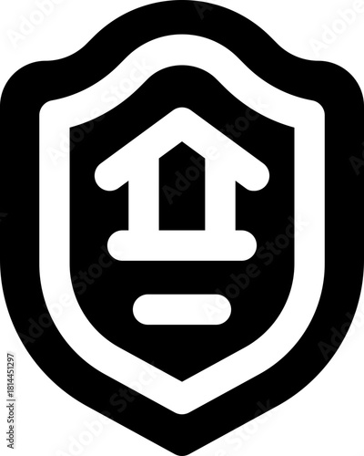 insurance glyph icon. Strong and solid vector icon for websites, mobile interfaces, presentations, and visual branding. High quality and easy to edit.