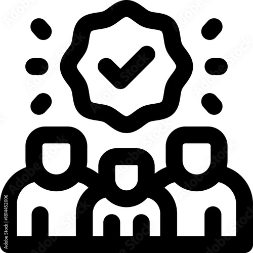group line icon. Clean and minimalist vector icon for websites, mobile apps, presentations, and logos. Fully scalable and customizable for any project.