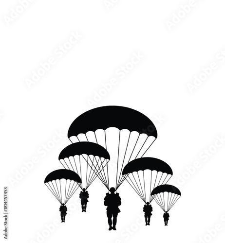 vector illustration of a parachute