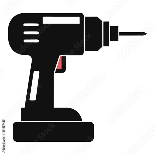 electric drill isolated on white
