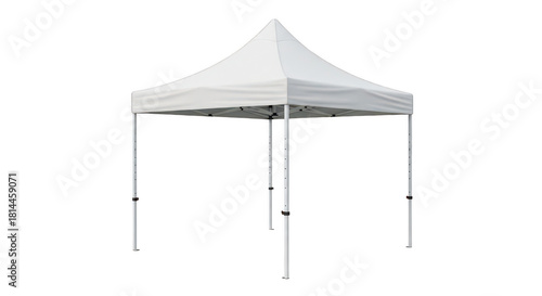 White pop up canopy tent isolated on transparent background