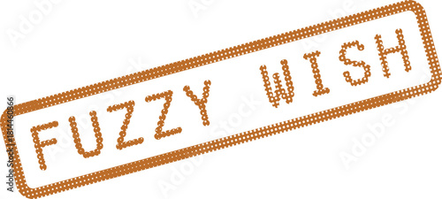 Fuzzy Wish dotted rectangle stamp, perfect for greeting cards and craft projects