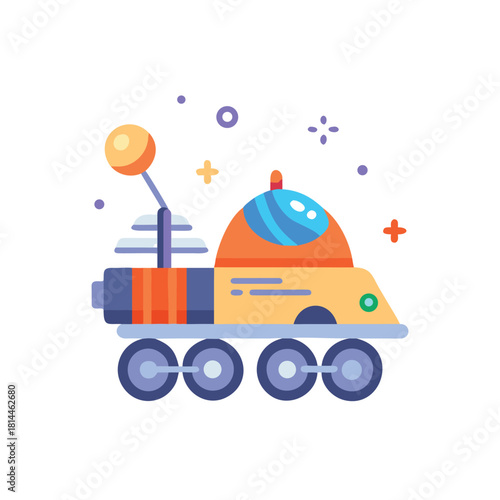 Colorful Deep Space Rover Vector Icon