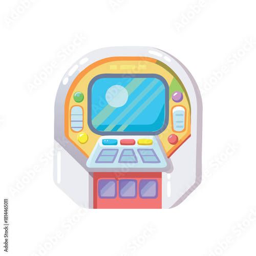 Colorful Spaceship Cockpit Window Icon