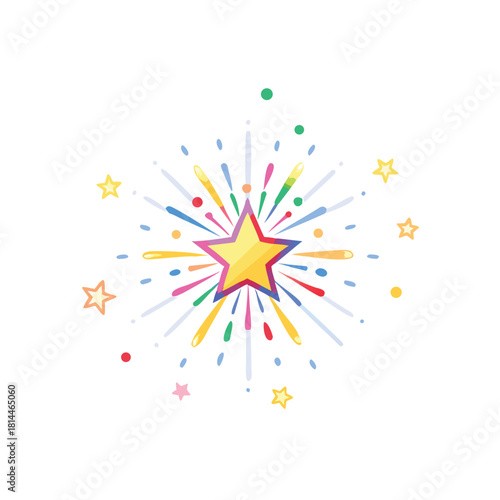Colorful Star Explosion Supernova Icon