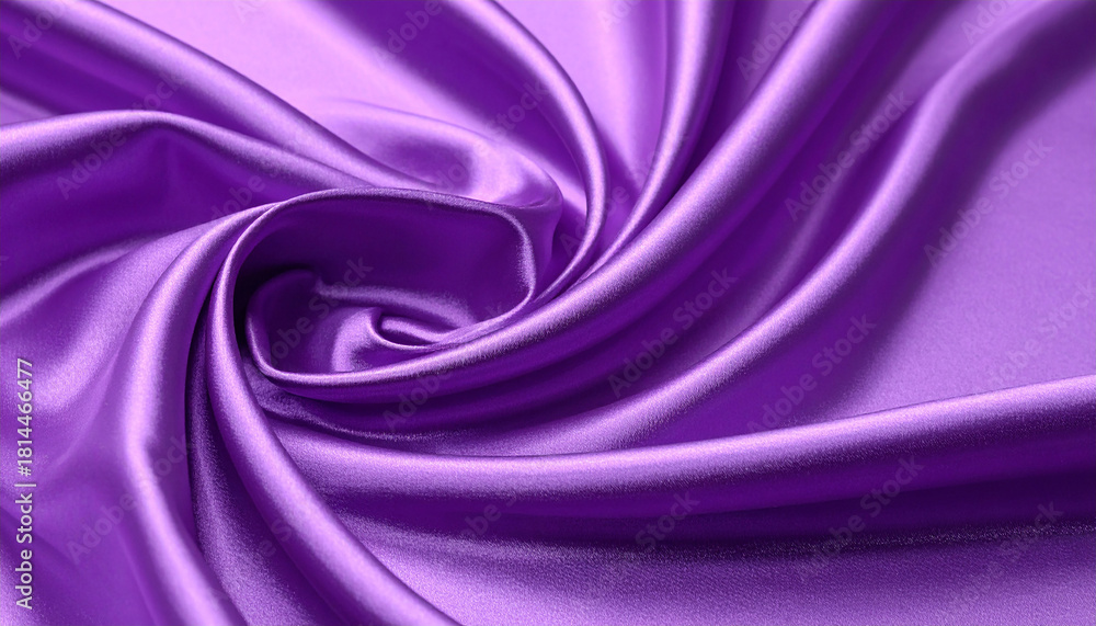 Obraz premium Luxurious Purple Satin Fabric Drapery Smooth, Elegant, and Soft Texture