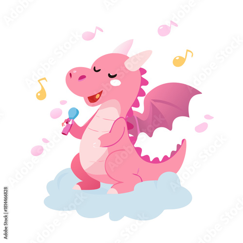 A pink dragon happily frolicking in pink foam and singing. Concept Fantasy Creatures, Pink Aesthetic, Happy Moments, Foam Party, Musical Dragons
