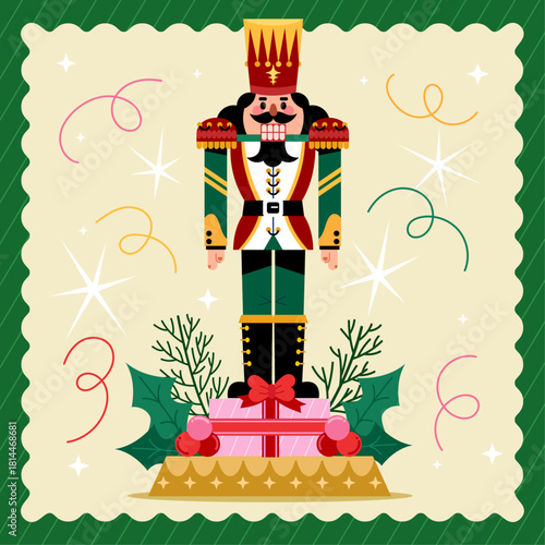 Illustration of a Festive Nutcracker
