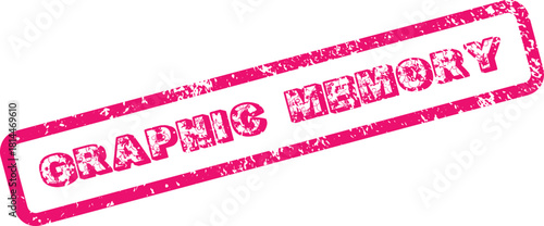Text graphic memory with a grunge floral design in a pink rectangle