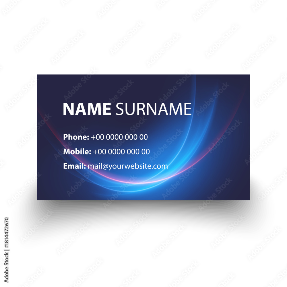 Obraz premium Modern Business Card with Futuristic Space-Themed Business Card Template