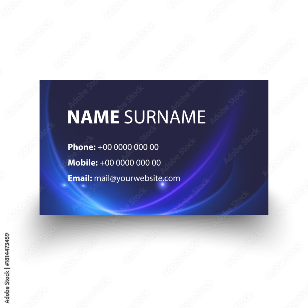 Obraz premium Modern Business Card with Futuristic Space-Themed Business Card Template