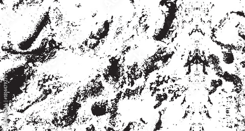 Heavy Black and White Gritty Distress Texture Overlay: Abstract Grunge Background with Rough, Imperfect, and Organic Dirt or Paint Splatter Effect, Ideal for Vintage, Industrial 