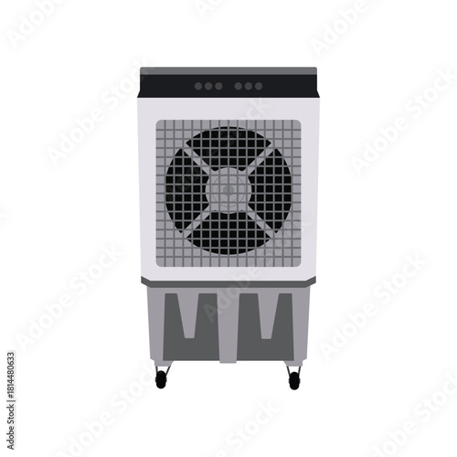 air cooler on white background. Evaporative Cooler, Swamp Cooler, object, vector, illustration