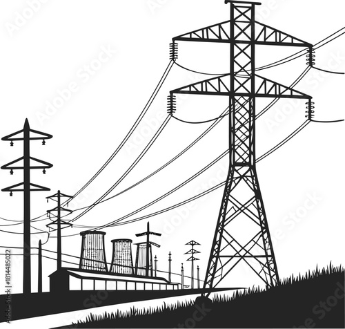 Black and white linear vector icons set