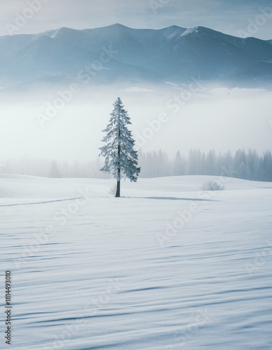 winter landscape with trees and snow