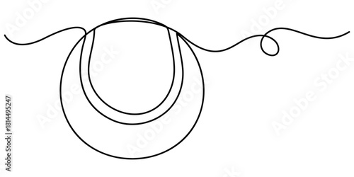 tennis ball continuous one line drawing, Single line drawing of tennis ball. Tennis equipment one continuous line art, Tennis ball continuous outline. 