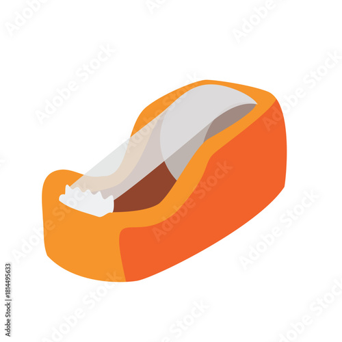 Orange Tape Dispenser Illustration