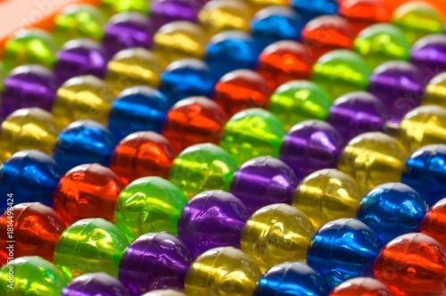 Colorful abacus for calculation.