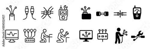 Fiber Optic Icon Grid