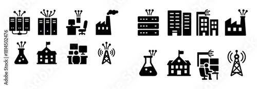 Fiber Optic Icon Set