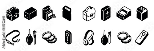 Isometric Photo Gear Icons