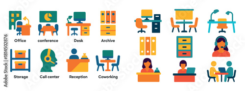 Colorful Office Icons