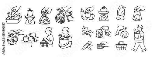 Vegetable Shopping Icons