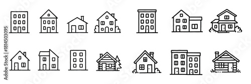 Hand-Drawn Housing Icons