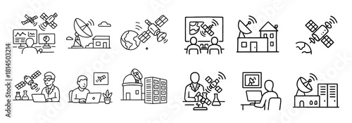 Satellite Communication Icons