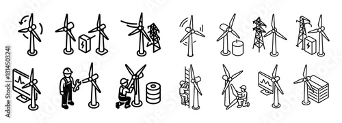 Wind Power Icons