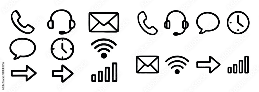 Fototapeta premium Call Center Icons