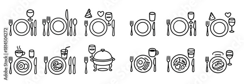 Table Setting Icons