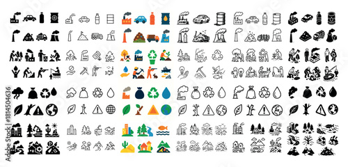 Environmental icons and symbols collection