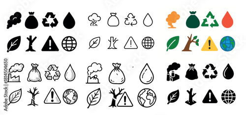 Environmental icons collection