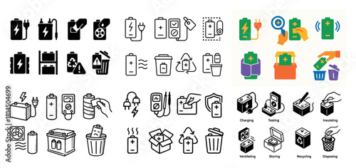 Battery icons and disposal methods