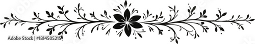Elegant floral ornament border design for wedding invitations and cards decoration