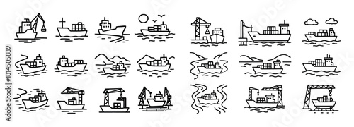 Cargo Ship Icons