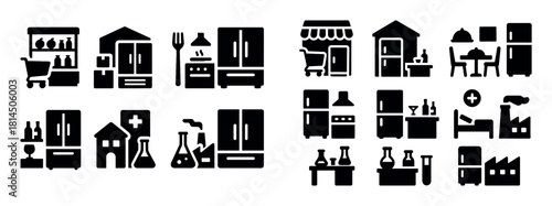 Refrigeration Icons Grid