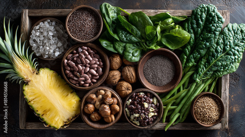 Wallpaper Mural Nutrient-Rich Manganese Food Sources: Healthy Natural Ingredients Collection Torontodigital.ca