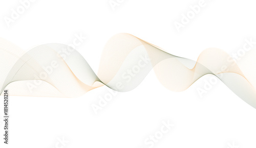 Abstract wave line. Digital frequency equalizer. digital Stylized line art background. Abstract background with faded line waves. Warped waveform. Vector. 