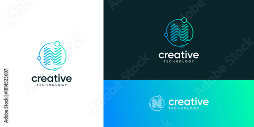 Abstract letter N logos with wave dots and lines connected ideas. Global network tech sphere design concept. Creative vector illustration based icons template.