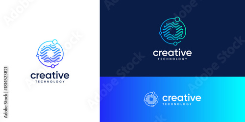 Abstract letter O logos with wave dots and lines connected ideas. Global network tech sphere design concept. Creative vector illustration based icons template.
