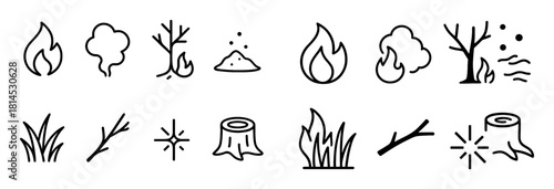 Forest Fire Icons