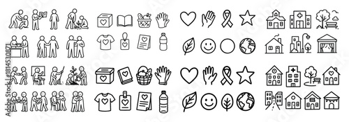 Community icons and symbols collection