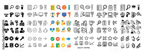 Quality control icons collection