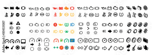 Vehicle dashboard warning icons overview
