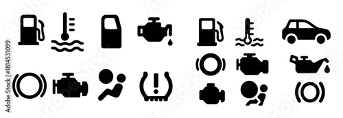 Car Dashboard Icon Set