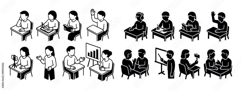 Fototapeta premium Student Activity Icons