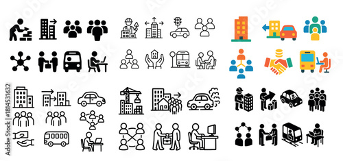 Icons of urban life and transportation